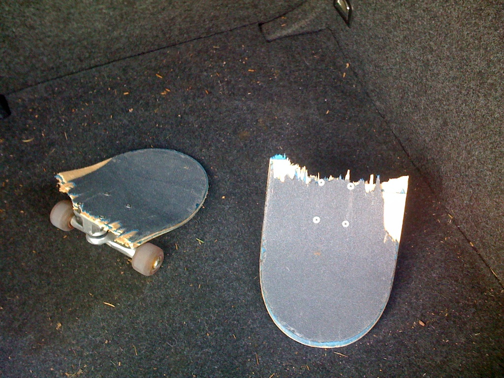 Skateboard #2: broken.